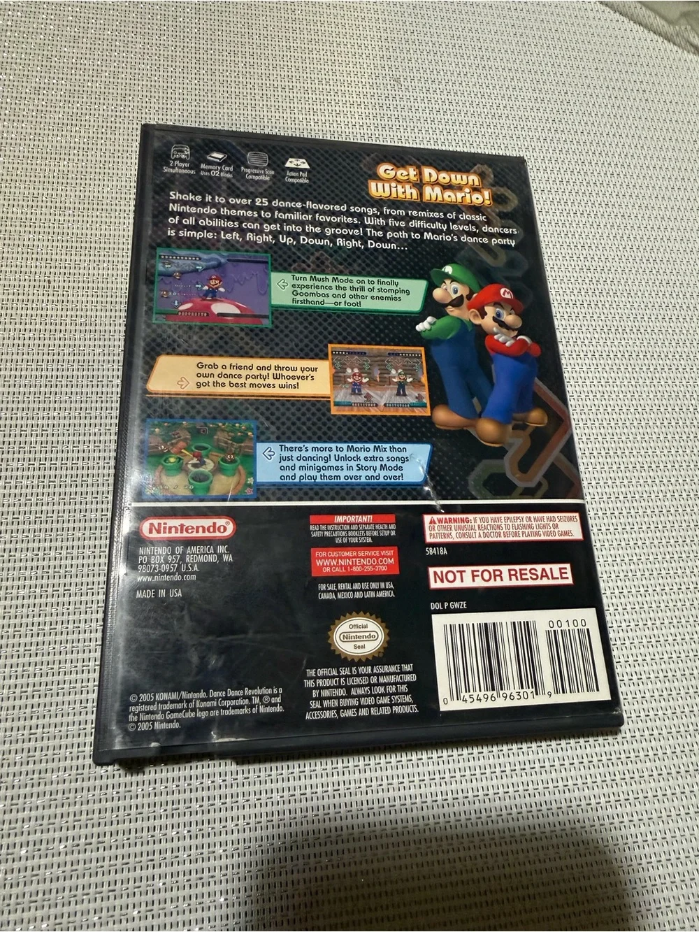 Dance Dance Revolution: Mario Mix Nintendo GameCube  Manual + Tested And Working